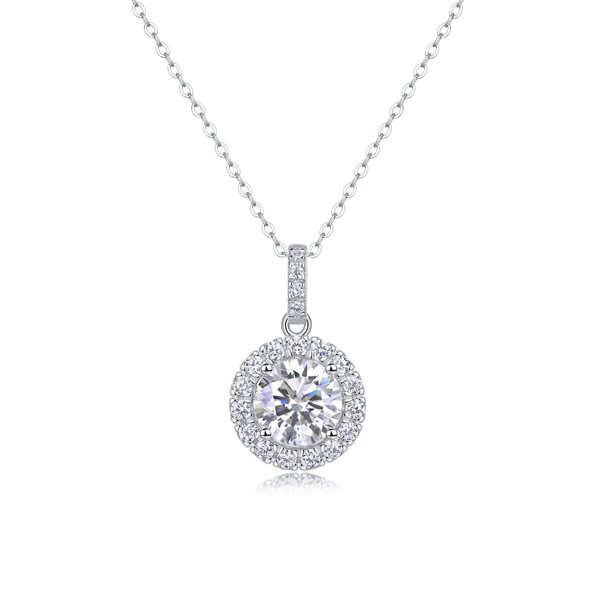 Dandelion - A Fashionable And Luxurious Diamond Jewelry Pendant Set With 2-carat Moissan Diamonds, S925 Sterling Silver And Platinum Plating