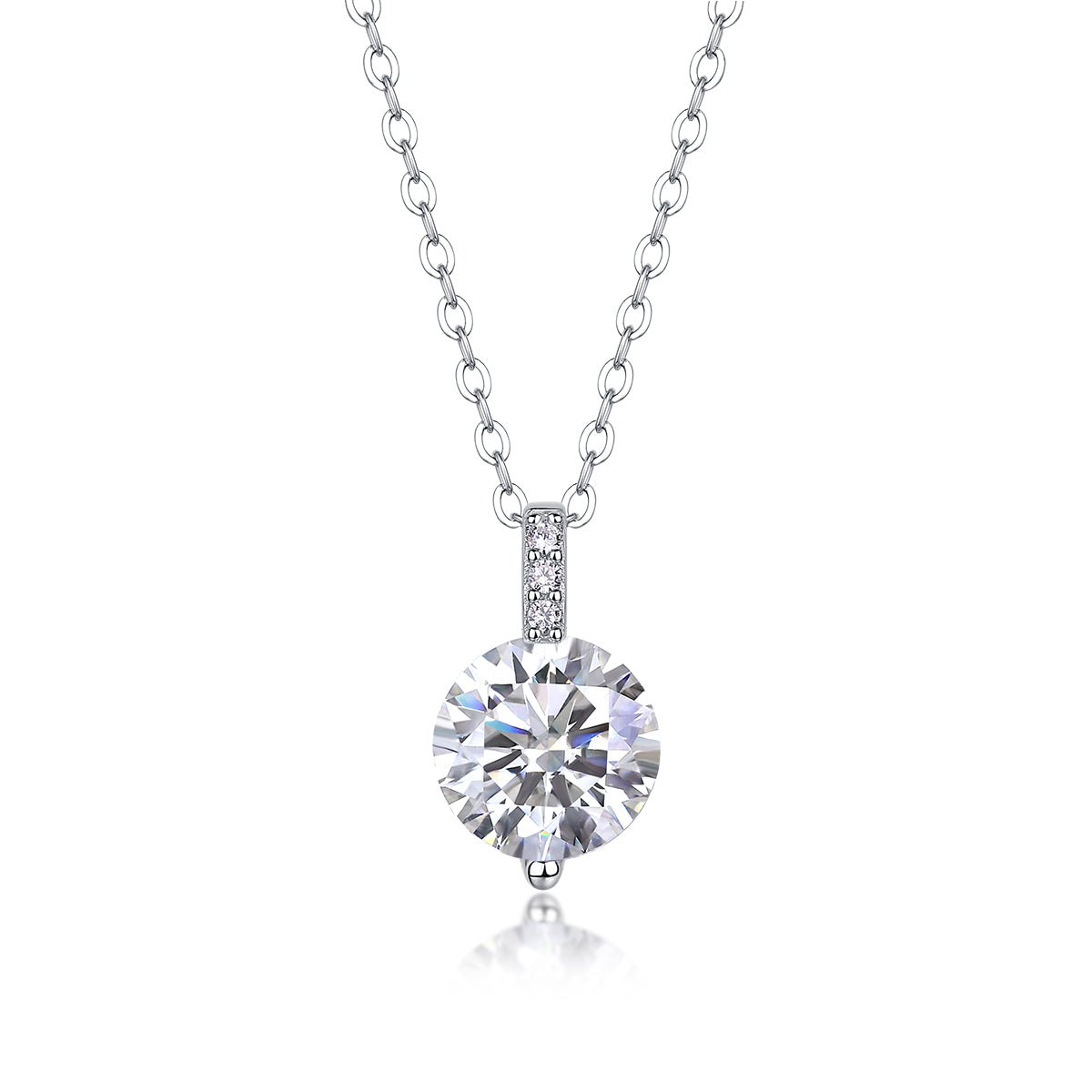 A Lifetime Of Brilliance - A Fashionable And Luxurious Diamond Jewelry Pendant Set With 2-carat Moissanite S925 Sterling Silver And Platinum Plating