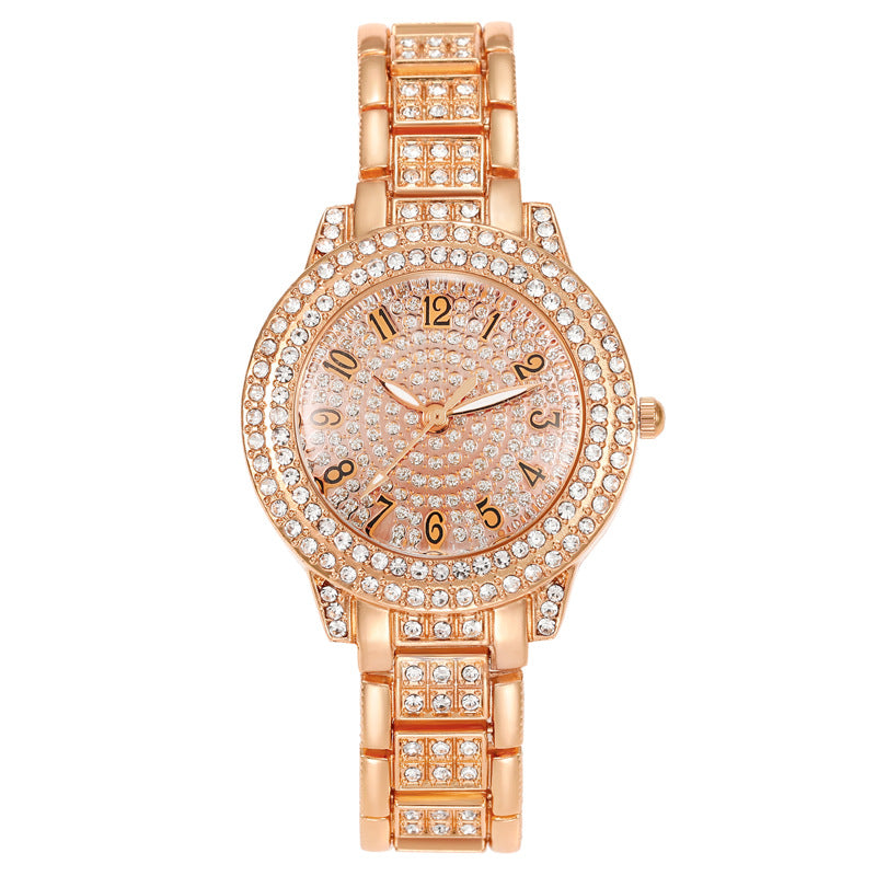 Women's Starry Rhinestone Watch Digital Roman Diamond